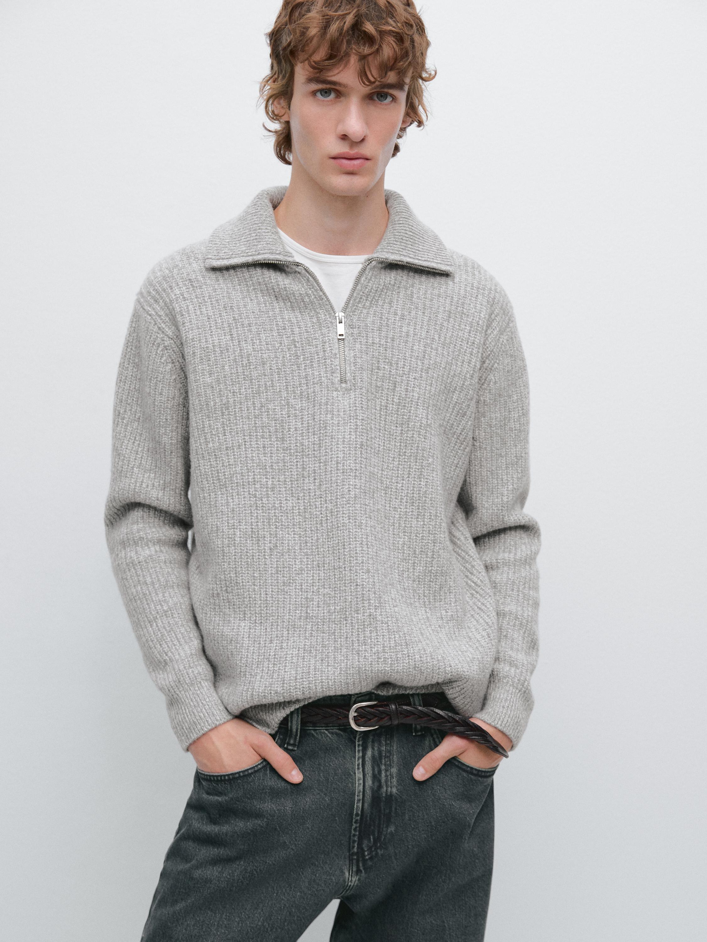 Pull à col camionneur 100 % laine